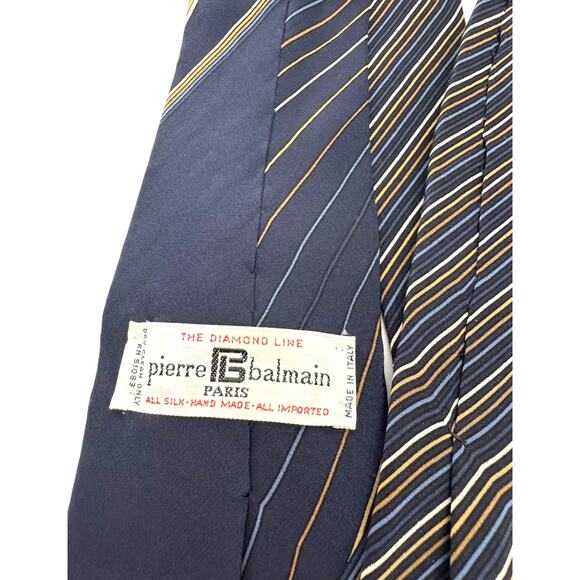 Vintage Pierre Balmain The Diamond Line 3.75" Silk Tie Handmade in Italy - Picture 5 of 5